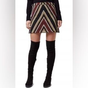 Topshop Chevron Mini Skirt – Size 2
